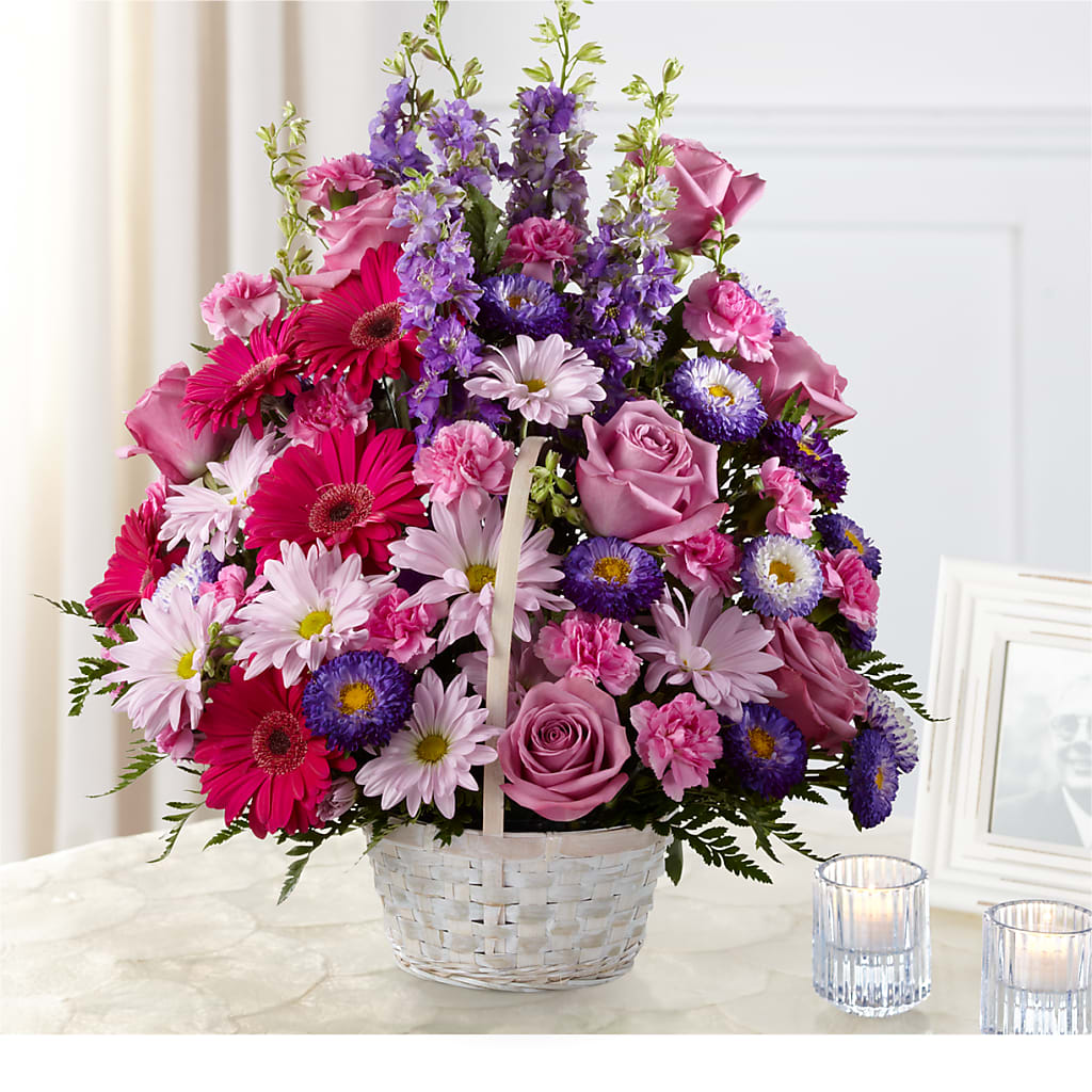 Pastel Peace Basket – HORTENSIA'S FLOWERS, Carlsbad CA