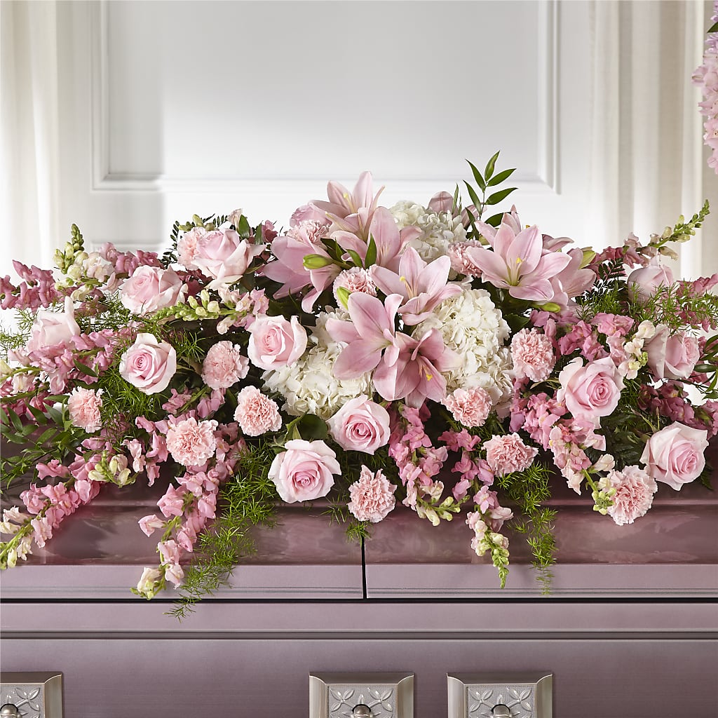 Life & Remembrance Casket Spray – HORTENSIA'S FLOWERS, Carlsbad CA