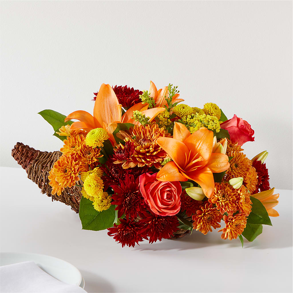 Bouquet of Blessings Cornucopia – HORTENSIA'S FLOWERS, Carlsbad CA