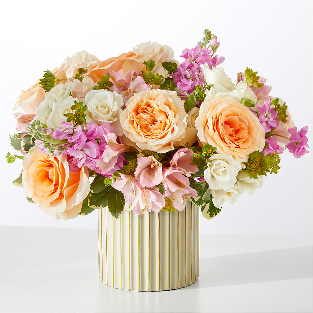 Paradise Bouquet with Ivory Vase – HORTENSIA'S FLOWERS, Carlsbad CA