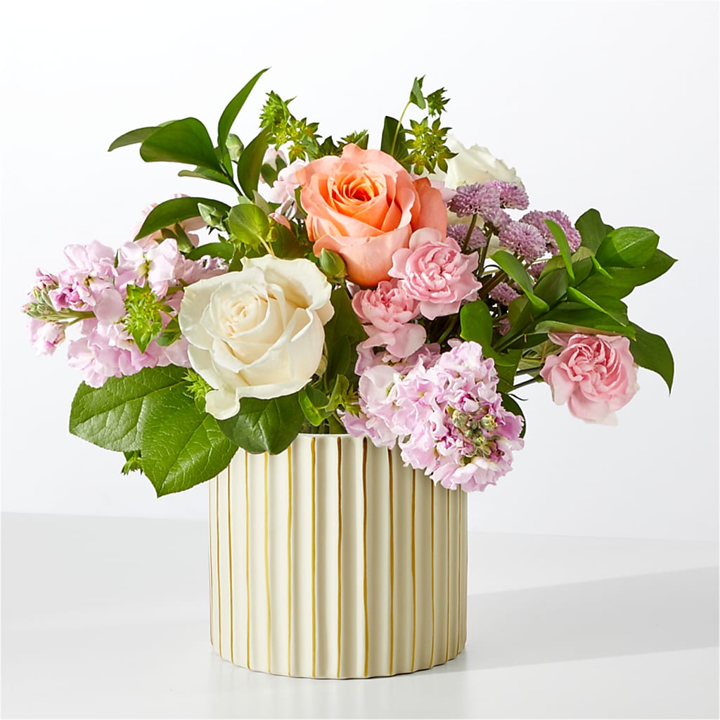French Market Bouquet with Ivory Vase – HORTENSIA'S FLOWERS, Carlsbad CA