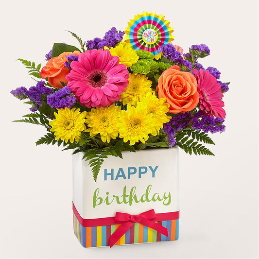 Birthday Brights Bouquet – HORTENSIA'S FLOWERS, Carlsbad CA