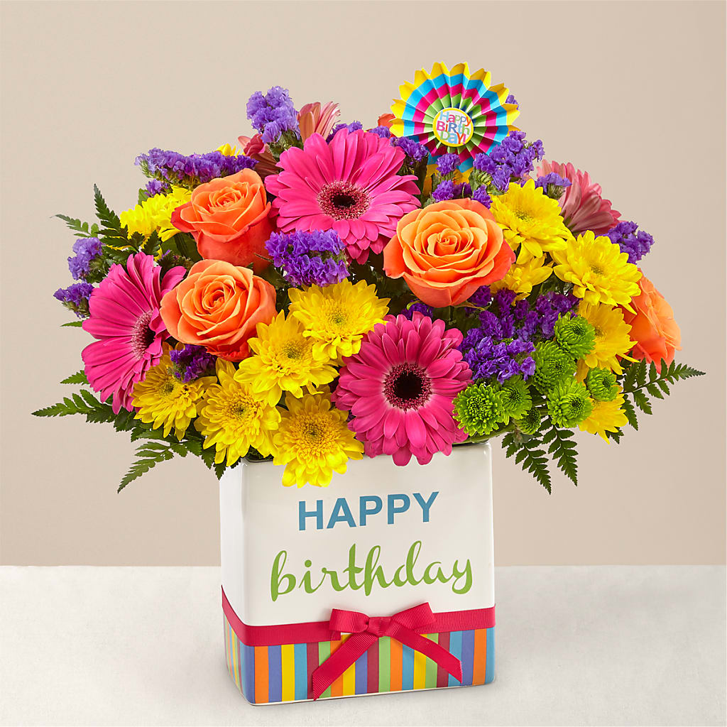 Birthday Brights Bouquet – HORTENSIA'S FLOWERS, Carlsbad CA
