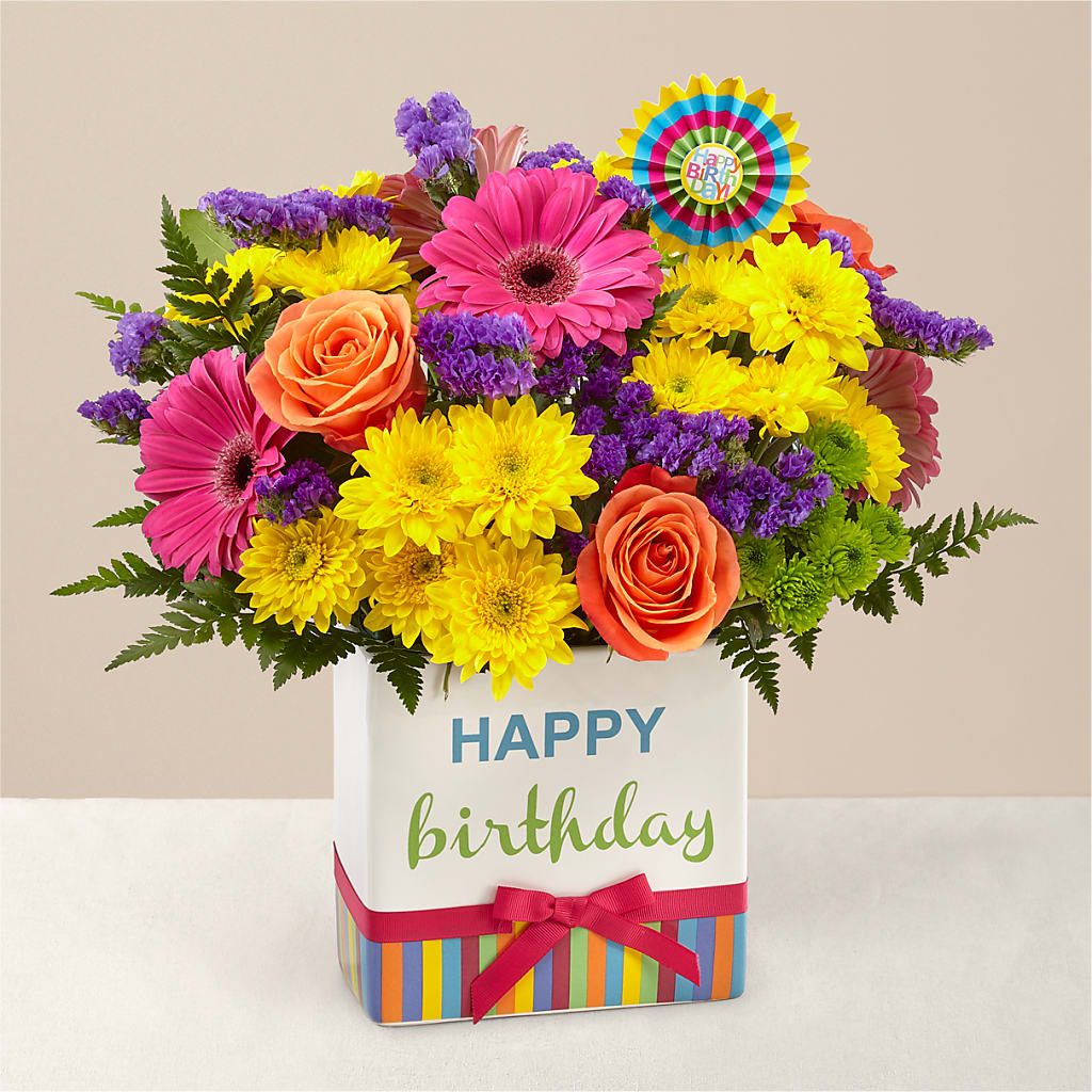 Birthday Brights Bouquet – HORTENSIA'S FLOWERS, Carlsbad CA