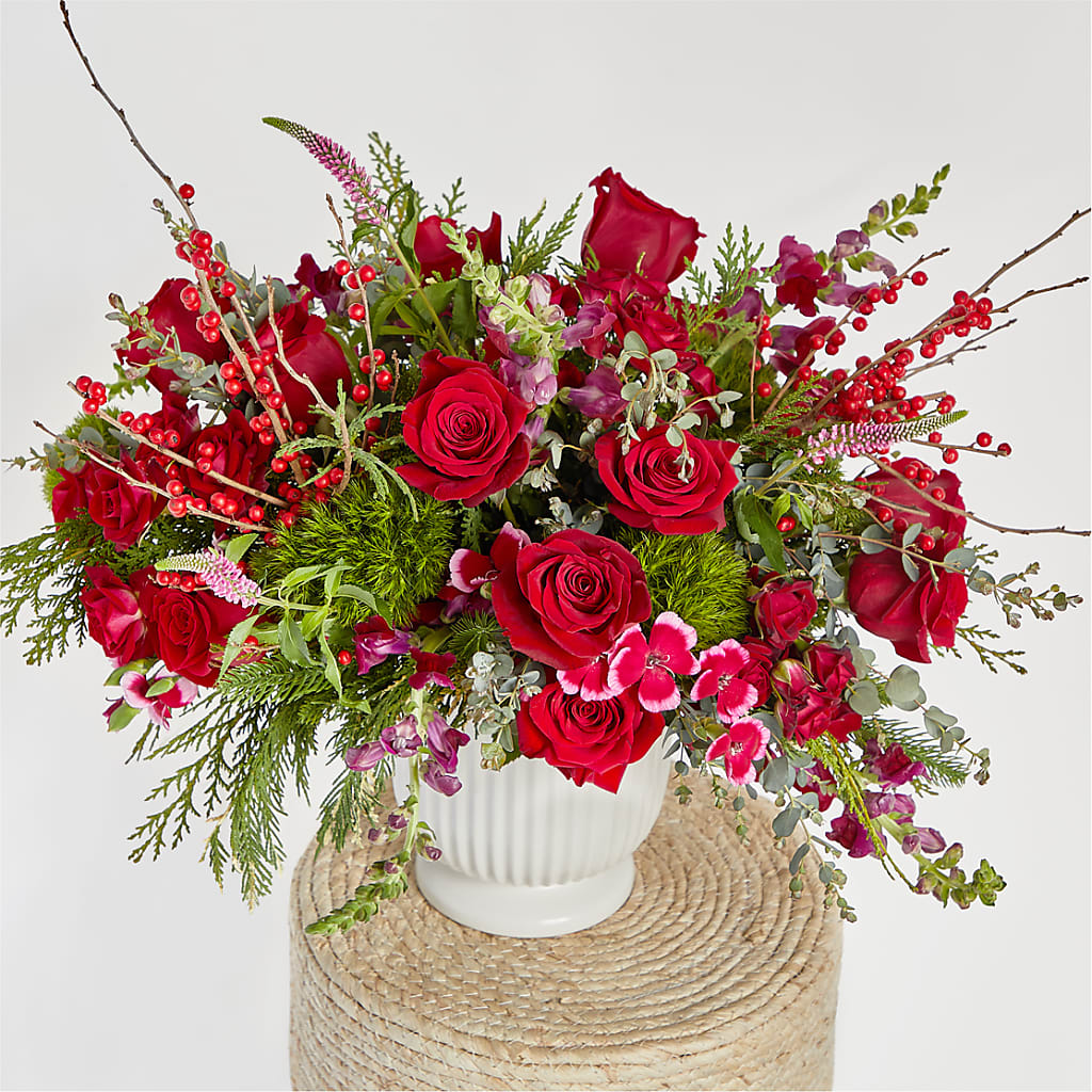 Big Red Bow Bouquet – HORTENSIA'S FLOWERS, Carlsbad CA