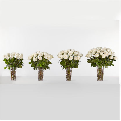Long Stem White Rose Bouquet – HORTENSIA'S FLOWERS, Carlsbad CA