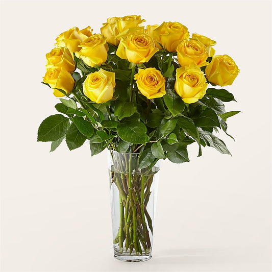 Long Stem Yellow Rose Bouquet – HORTENSIA'S FLOWERS, Carlsbad CA