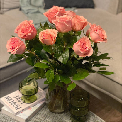 Long Stem Pink Rose Bouquet – HORTENSIA'S FLOWERS, Carlsbad CA