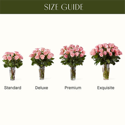 Long Stem Pink Rose Bouquet – HORTENSIA'S FLOWERS, Carlsbad CA