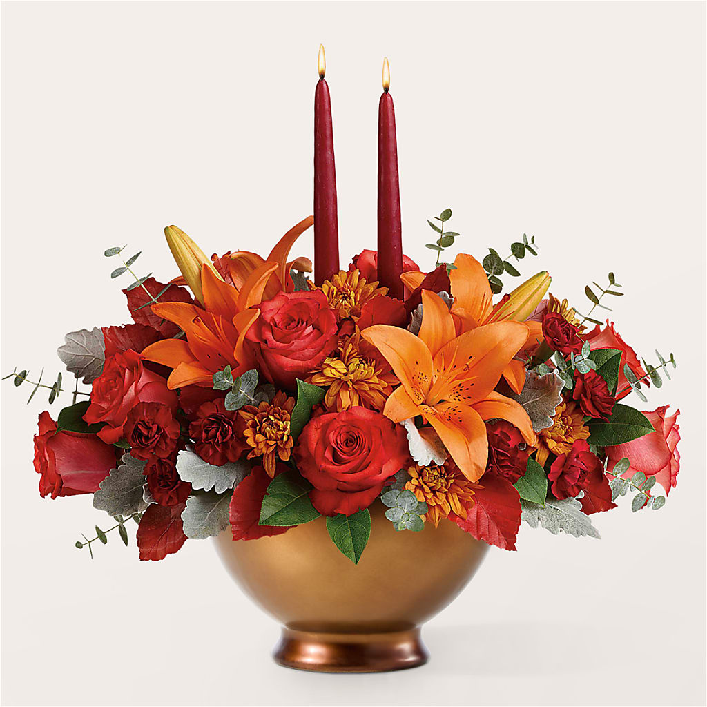 Fruits of Fall Centerpiece – HORTENSIA'S FLOWERS, Carlsbad CA