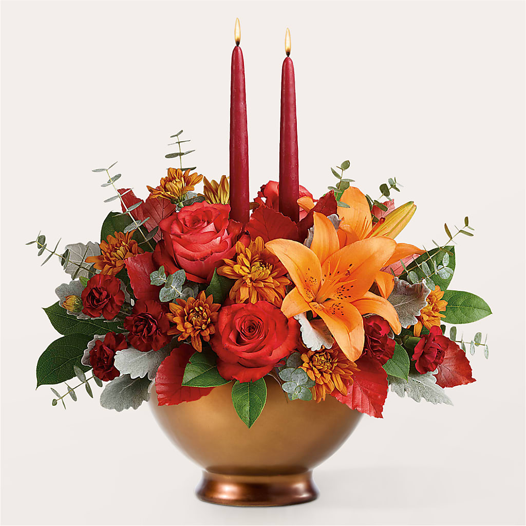 Fruits of Fall Centerpiece – HORTENSIA'S FLOWERS, Carlsbad CA
