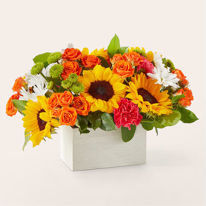 Sun-drenched Blooms Box Bouquet – HORTENSIA'S FLOWERS, Carlsbad CA