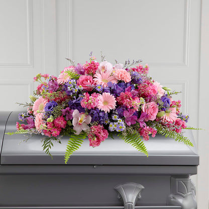 Glorious Garden Casket Spray – HORTENSIA'S FLOWERS, Carlsbad CA