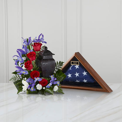 Patriotic Tribute Arrangement – HORTENSIA'S FLOWERS, Carlsbad CA