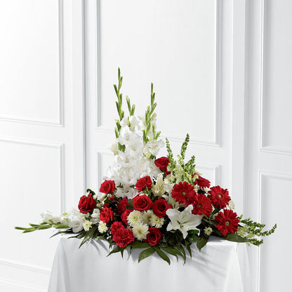 Crimson & White Arrangement – HORTENSIA'S FLOWERS, Carlsbad CA
