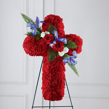 Faithful Hero Floral Cross – HORTENSIA'S FLOWERS, Carlsbad CA