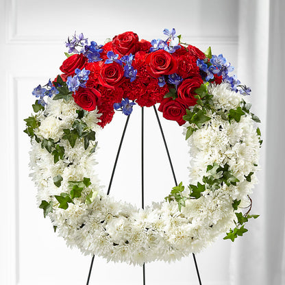 Patriotic Passion Wreath – HORTENSIA'S FLOWERS, Carlsbad CA