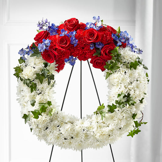 Patriotic Passion Wreath – HORTENSIA'S FLOWERS, Carlsbad CA