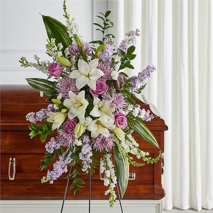 Grateful Hearts Standing Spray – HORTENSIA'S FLOWERS, Carlsbad CA