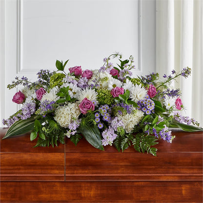 Meadows of Serenity Casket Spray – HORTENSIA'S FLOWERS, Carlsbad CA
