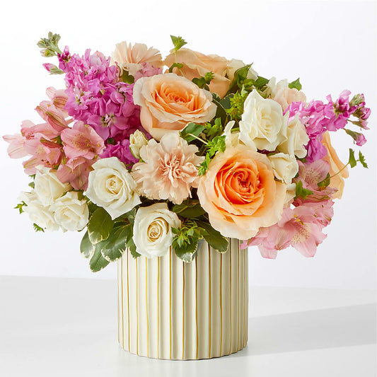 Paradise Bouquet with Ivory Vase – HORTENSIA'S FLOWERS, Carlsbad CA