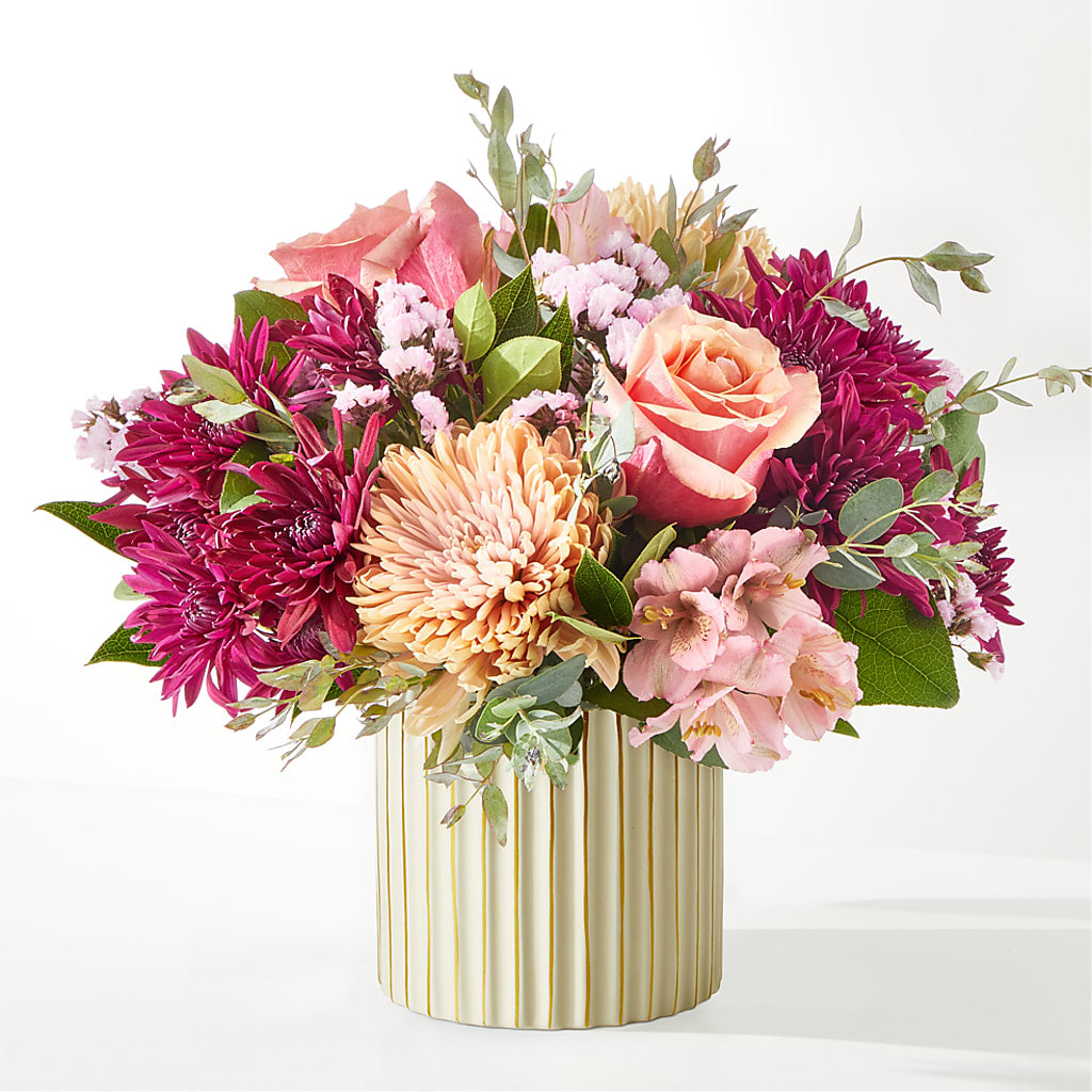 Berry Cobbler Bouquet with Ivory Vase – HORTENSIA'S FLOWERS, Carlsbad CA
