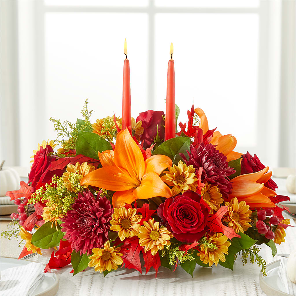 Autumn's Embrace Centerpiece – HORTENSIA'S FLOWERS, Carlsbad CA