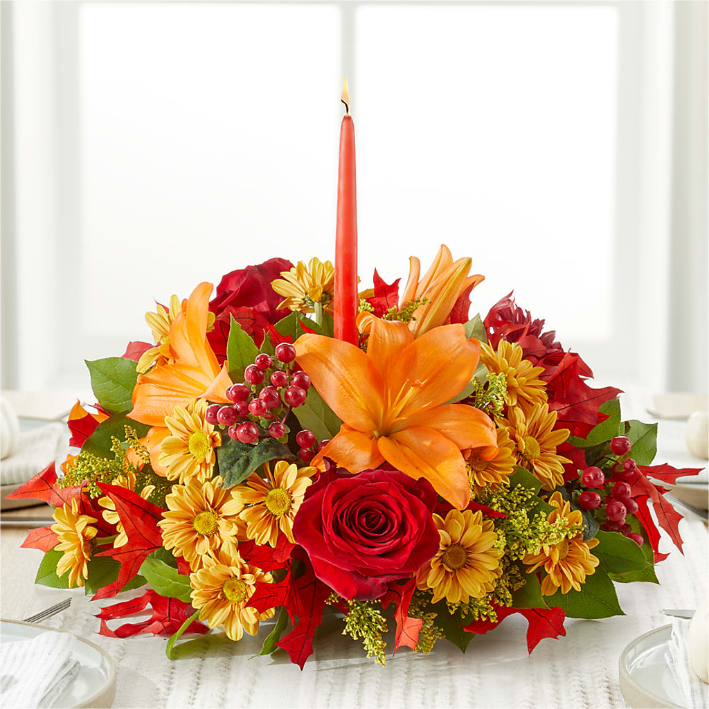 Autumn's Embrace Centerpiece – HORTENSIA'S FLOWERS, Carlsbad CA