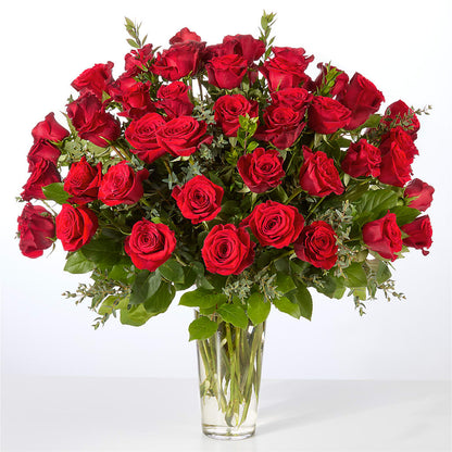 Forever Yours Fifty Stem Red Rose Bouquet – HORTENSIA'S FLOWERS, Carlsbad CA