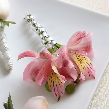 Pink Peruvian Lily Boutonniere – HORTENSIA'S FLOWERS, Carlsbad CA