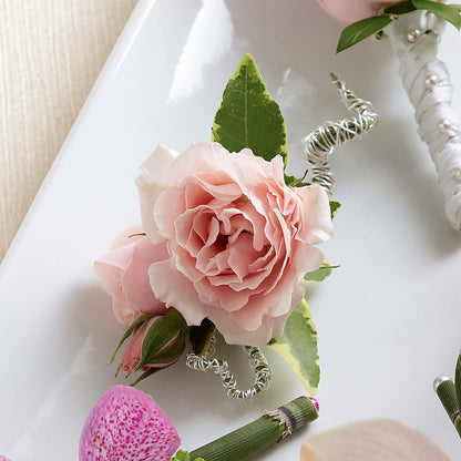Pink Spray Rose Boutonniere – HORTENSIA'S FLOWERS, Carlsbad CA