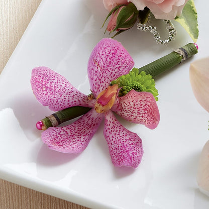 Pink Mokara Boutonniere – HORTENSIA'S FLOWERS, Carlsbad CA