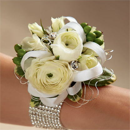 White Wedding Corsage – HORTENSIA'S FLOWERS, Carlsbad CA